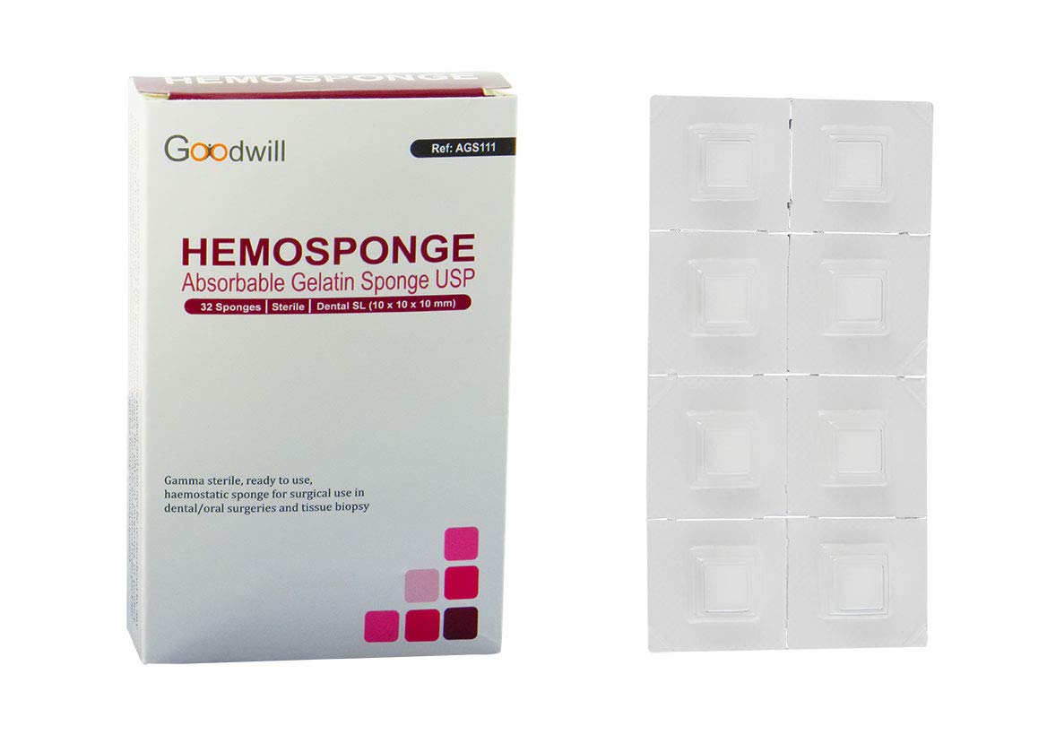 Amazon.co.jp: Dentosmile Goodwill ヘモスポンジ 10x10x10mm 吸収性